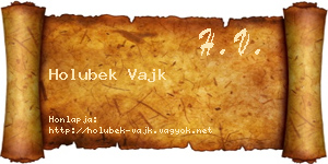 Holubek Vajk névjegykártya